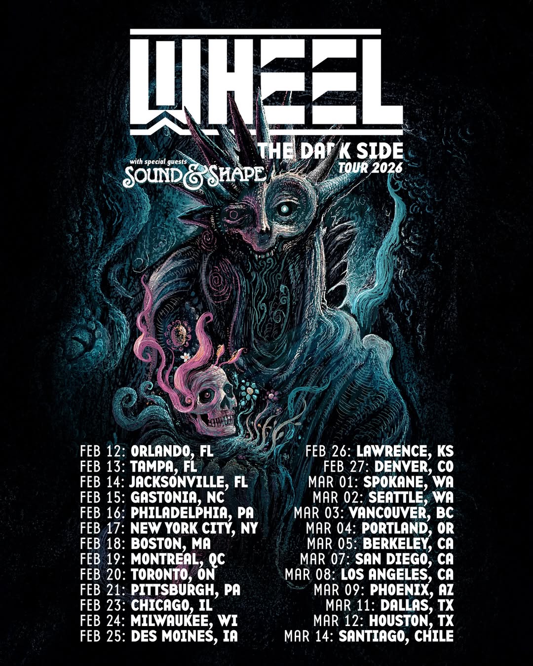 Wheel THE DARK SIDE and Spring Equinox Tour Poster 2026