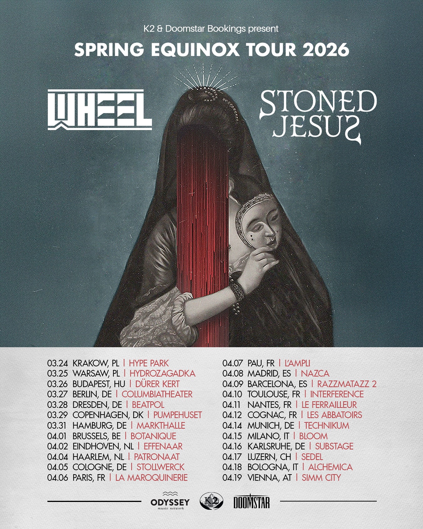 Wheel THE DARK SIDE and Spring Equinox Tour Poster 2026